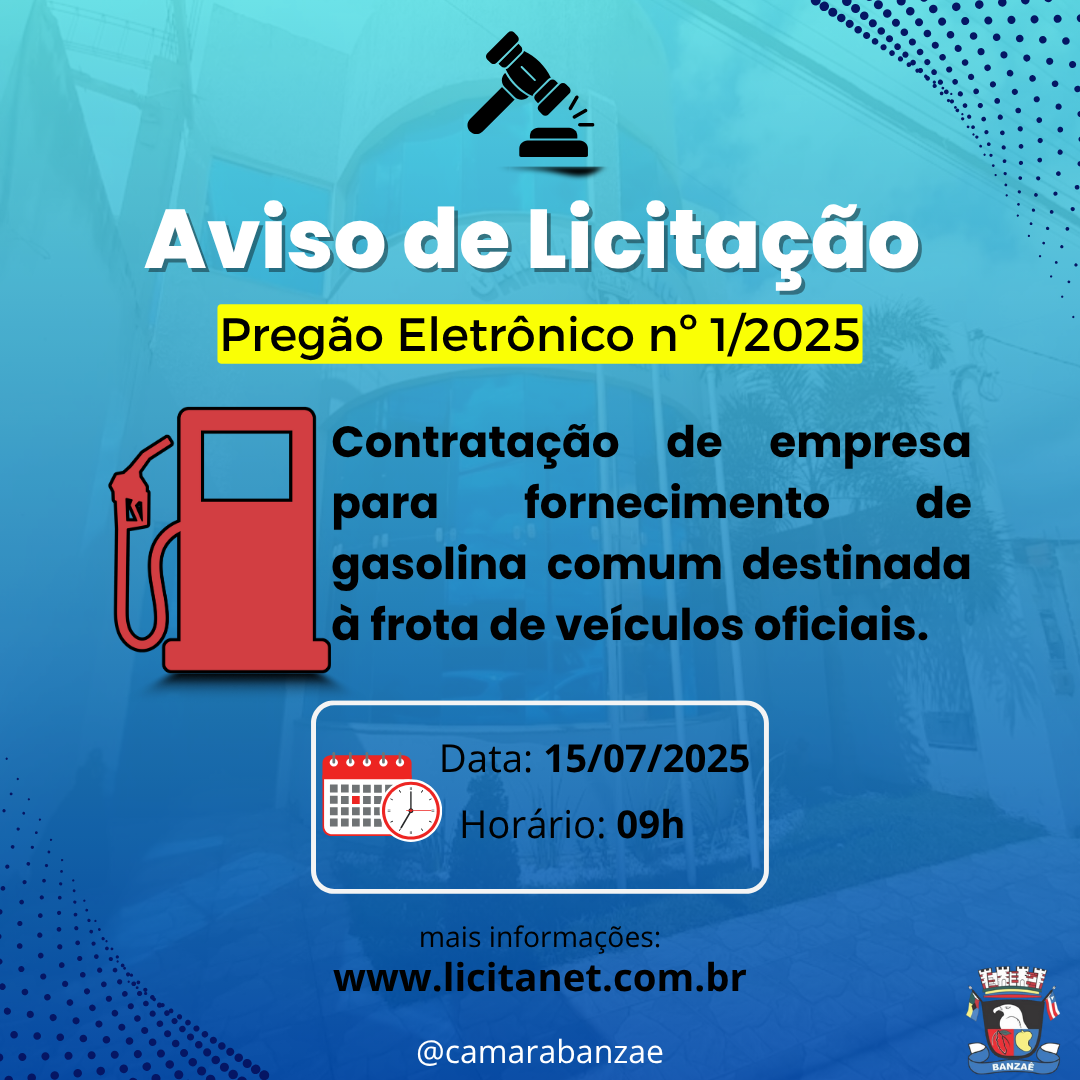 AVISO DE LICITAÇÃO – PREGÃO ELETRÔNICO Nº 01/2025