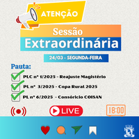Câmara convoca Extraordinária para votar PL dos professores e outras matérias 