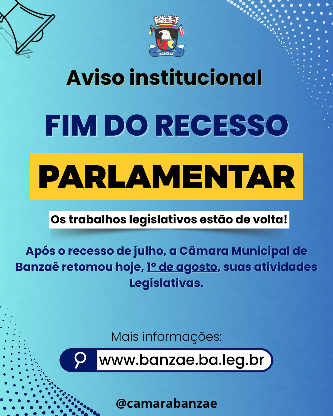 Câmara de Banzaê retoma atividades legislativas após recesso parlamentar 