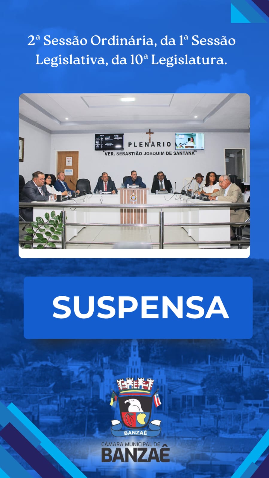 Câmara suspende sessão em sinal de luto 